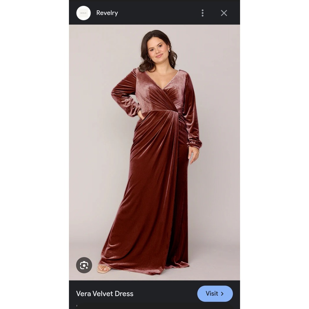 Reverly Vera velvet dress NEW formal classy elegant floor length plus‎ size